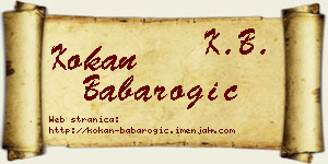 Kokan Babarogić vizit kartica